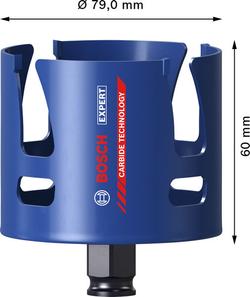 BOSCH EXPERT Construction Material Power Change Plus Lochsäge, 79 x 60 mm