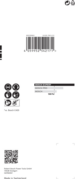 BOSCH EXPERT C470 Schleifblatt, 80x133mm, K80, 8 Löcher, 10-tlg.
