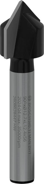 BOSCH PRO V-Nutfräser, 90° x Ø 12,7, Schaft 6 mm BOSCH PRO V-Nutfräser, 90° x Ø 12,7, Schaft 6 mm