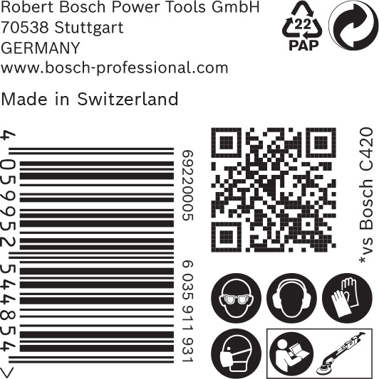 BOSCH EXPERT C470 Schleifp. mit 19 Löchern für Trockenbauschl., 225 mm, K 60, 25 Stk.