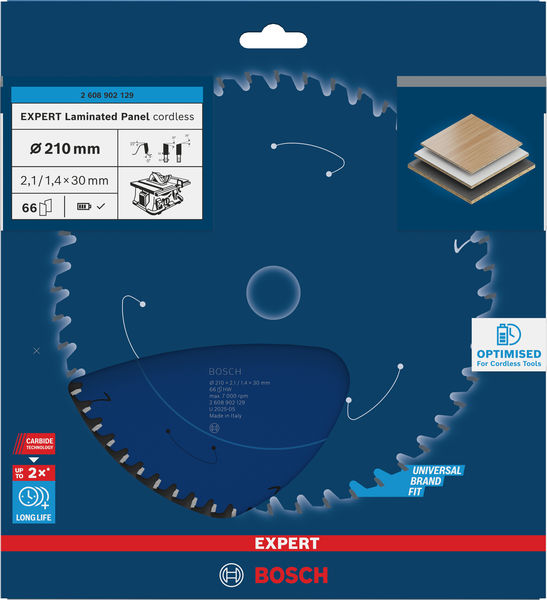 BOSCH EXPERT Laminated Panel Kreissägeblatt, 210x2,1x30 mm, Z66 BOSCH EXPERT Laminated Panel Kreissägeblatt, 210x2,1x30 mm, Z66