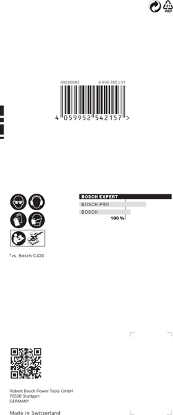 BOSCH EXPERT C470 Schleifblatt, 80x133mm, K40, 8 Löcher, 10-tlg.