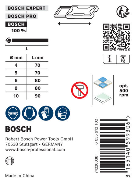 BOSCH CYL-9 Ceramic Fliesenbohrer Set, 4/5/6/8/10 mm, 5-tlg. BOSCH CYL-9 Ceramic Fliesenbohrer Set, 4/5/6/8/10 mm, 5-tlg.