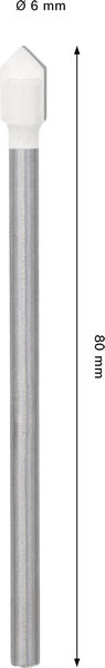 BOSCH CYL-9 Soft Ceramic Bohrer, 6 x 80 mm BOSCH CYL-9 Soft Ceramic Bohrer, 6 x 80 mm