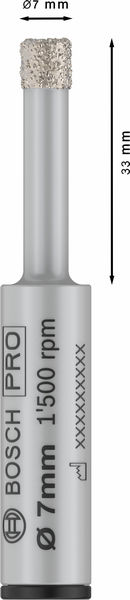 BOSCH PRO Ceramic dry Bohrer, 7 x 33 x 13 mm