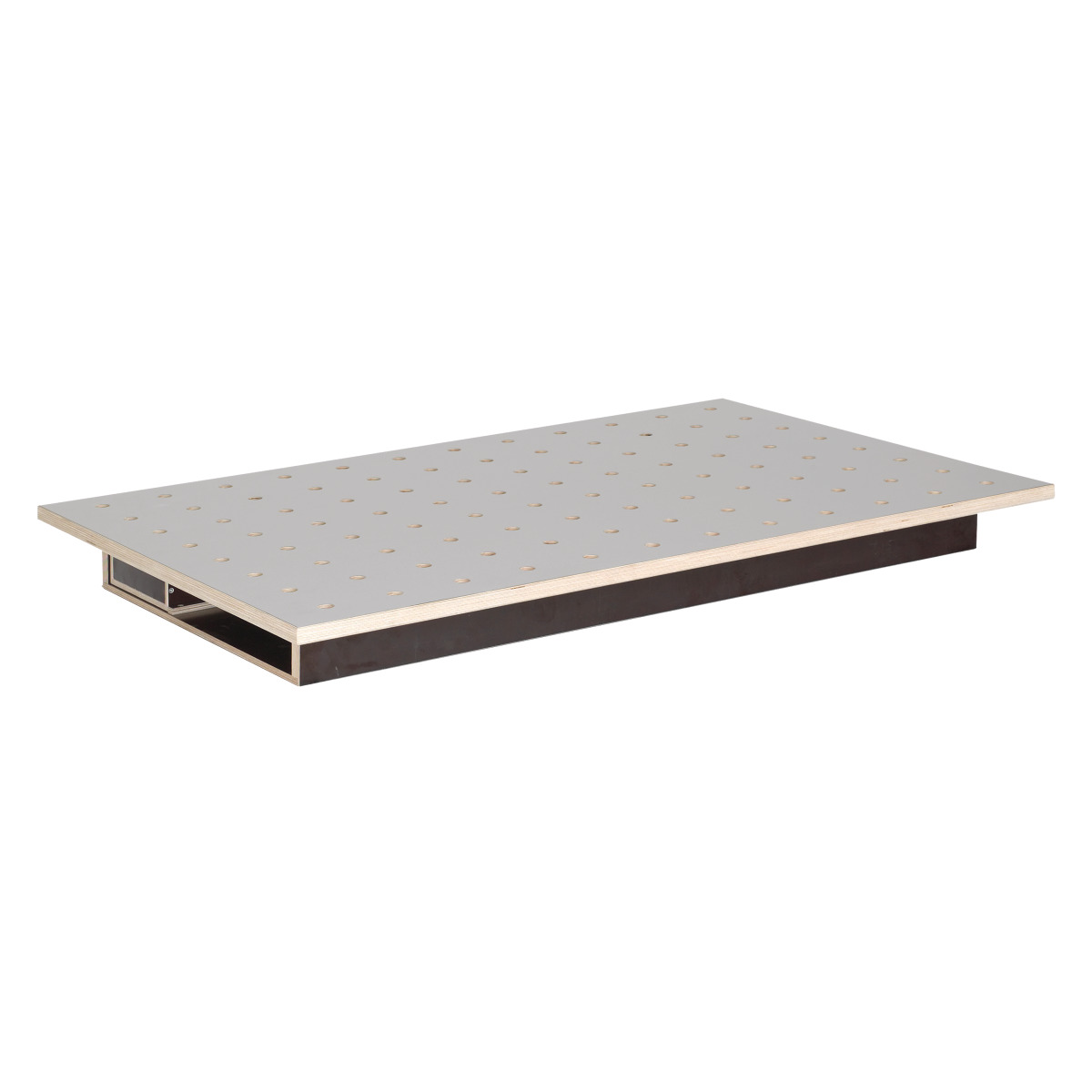 HOLZKRAFT Tischoberteil 120x80 cm, HPL Lochrasterplatte Ø20 mm, mit Schubkasten