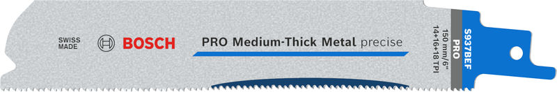 BOSCH PRO Medium-Thick Metal precise S937BEF Säbelsägeblatt, 1,1x25x150 mm, 25-tlg. BOSCH PRO Medium-Thick Metal precise S937BEF Säbelsägeblatt, 1,1x25x150 mm, 25-tlg.