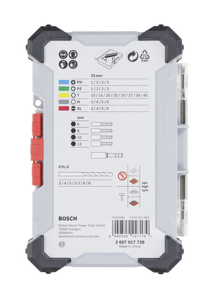 BOSCH Extra Hard Schrauberbit- und CYL-3 Bohrer-Set, 35-tlg.
