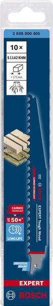BOSCH EXPERT S1142KHM Tough Wood Säbelsägeblatt, 10-tlg. BOSCH EXPERT S1142KHM Tough Wood Säbelsägeblatt, 10-tlg.