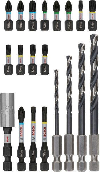 BOSCH PRO Impact Schrauberbits und Metallbohrer Set, 20-tlg. BOSCH PRO Impact Schrauberbits und Metallbohrer Set, 20-tlg.