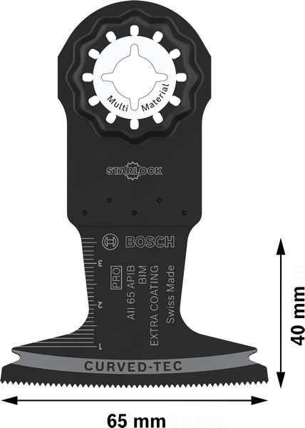 BOSCH PRO AII 65 APIB Blatt für Multifunktionswerkzeuge, 65 x 40 mm, 25-tlg. BOSCH PRO AII 65 APIB Blatt für Multifunktionswerkzeuge, 65 x 40 mm, 25-tlg.