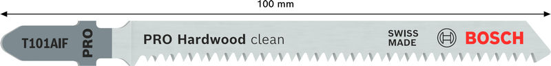 BOSCH PRO Hardwood clean T101AIF Stichsägeblatt, 100 mm, 3-tlg.
