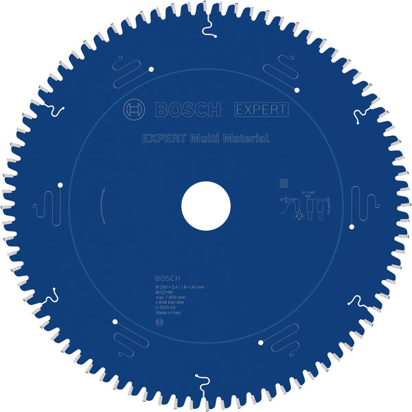 BOSCH EXPERT Multi Material Kreissägeblatt, 250x2,4/1,8x30 mm, Z80 BOSCH EXPERT Multi Material Kreissägeblatt, 250x2,4/1,8x30 mm, Z80