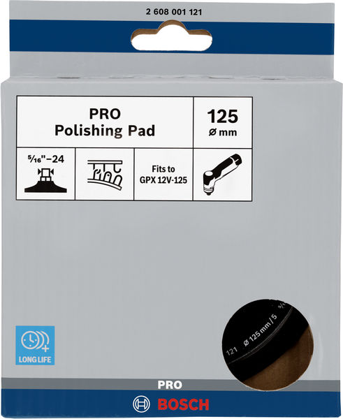 BOSCH PRO Polierteller, 125 mm, GPX 12V-125