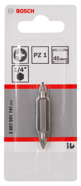 BOSCH Doppelklingenbit, PZ1, PZ1, 45 mm BOSCH Doppelklingenbit, PZ1, PZ1, 45 mm