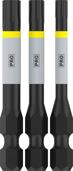 BOSCH PRO T Impact Bit Set, T25, T30, T40, 55 mm, 3-tlg