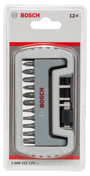 BOSCH 11-tlg. Schrauberbit-Set inklusive Bithalter, PH, PZ, T, 25 mm