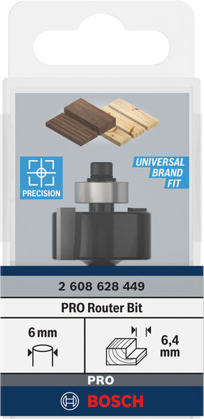 BOSCH PRO Falzfräser, 6,4 mm, Schaft 6 mm
