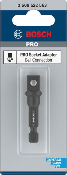 BOSCH PRO Socket Adapter mit Kugelverbindung, 3/8", 50 mm