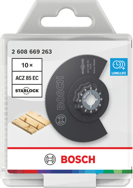 BOSCH ACZ 85 EC Holz Segmentsägeblatt, Starlock, 85 mm, 10-tlg.