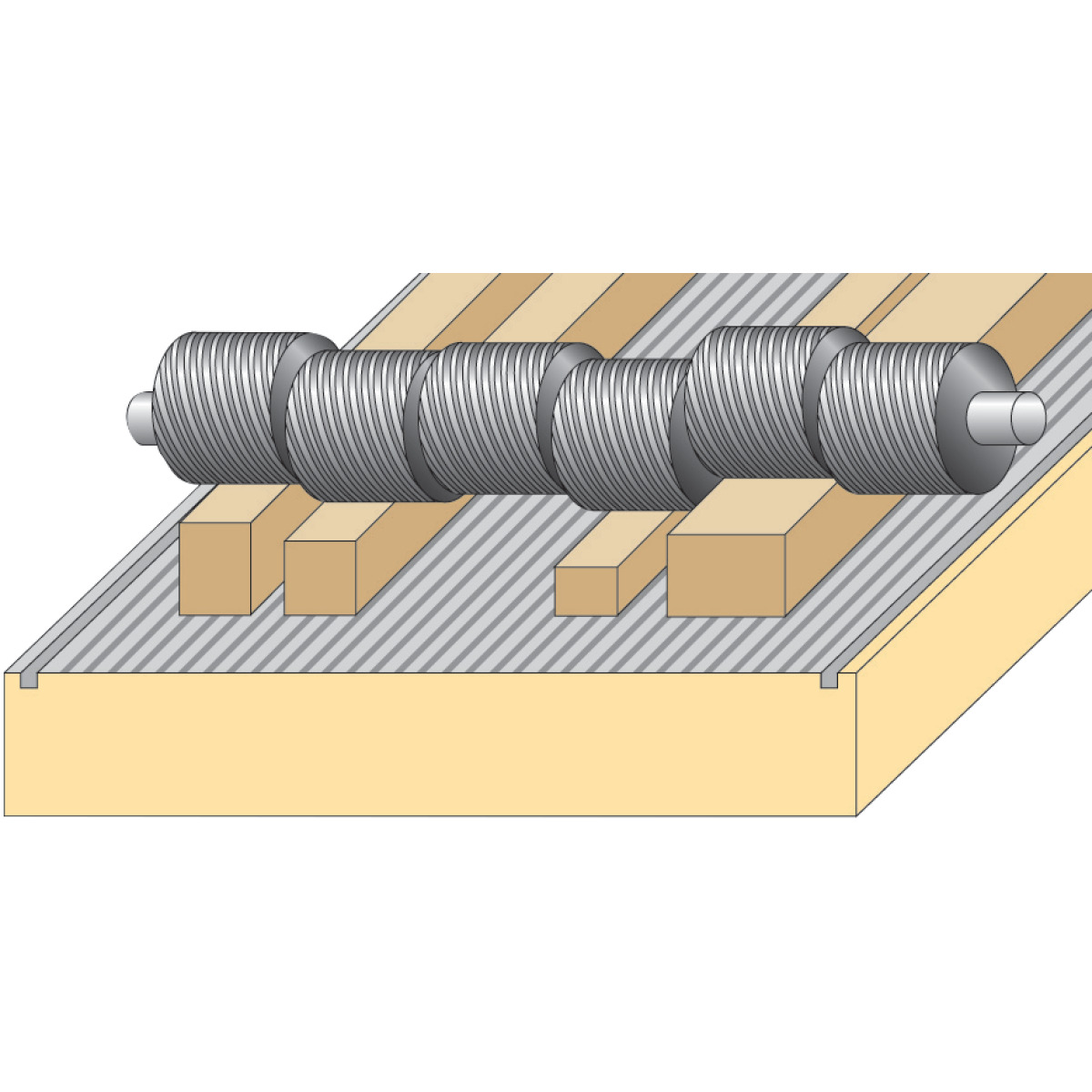Holzkraft Stahl-Gliedereinzugswalze an 1. Position Holzkraft Stahl-Gliedereinzugswalze an 1. Position