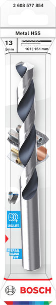 BOSCH Metal HSS Spiralbohrer, 13 x 101 x 151 mm, CYL-Schaft
