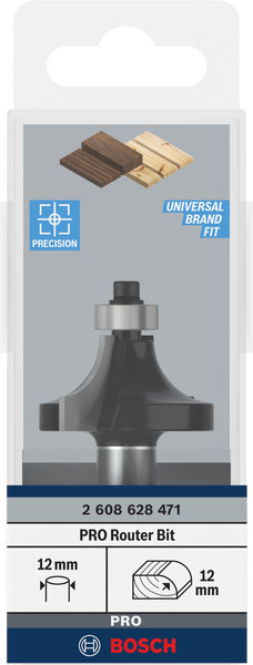BOSCH PRO Abrundfräser, R 12, Schaft 12 mm BOSCH PRO Abrundfräser, R 12, Schaft 12 mm