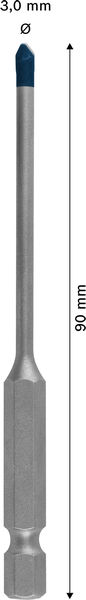 BOSCH EXPERT HEX-9 Hard Ceramic Bohrer, 3 x 90 mm