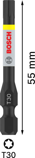 BOSCH PRO Torx Impact Bit, T30, 55 mm, 2-tlg.