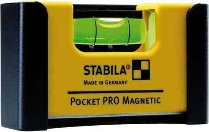 STABILA Wasserwaage Pocket PRO Magnetic, 7 cm, mit Gürtel-Clip STABILA Wasserwaage Pocket PRO Magnetic, 7 cm, mit Gürtel-Clip