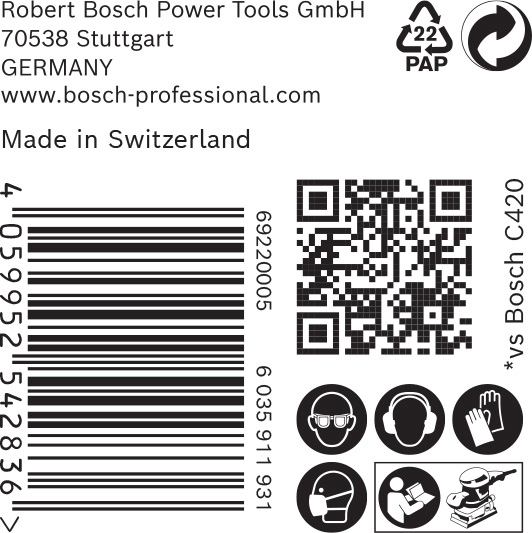 BOSCH EXPERT C470 Schleifblatt, 115x230mm, K100, 14 Löcher, 50-tlg.