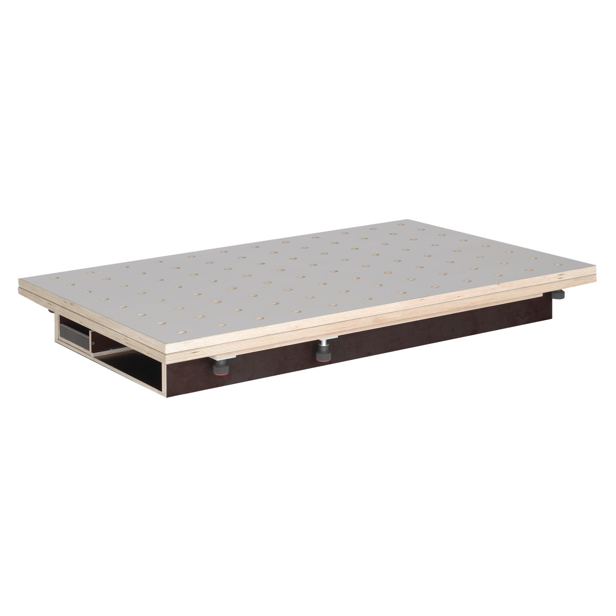 HOLZKRAFT Tischoberteil 120x80/160x120 cm, HPL Lochrasterplatte Ø20 mm, mit Schubkasten
