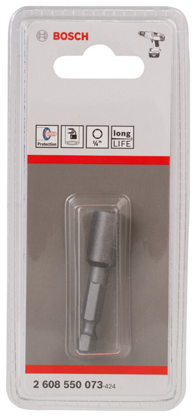 BOSCH Steckschlüssel, 50 mm x 1/4-Zoll, mit Magnet