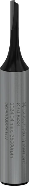 BOSCH PRO Nutfräser, einschneidig, Ø 3 x L 8, Schaft 8 mm