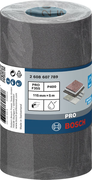 BOSCH PRO C355 Schleifrolle, 115 mm, 5 m, G400