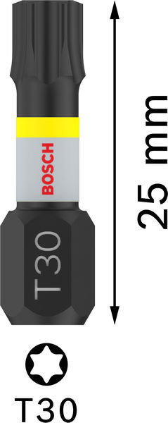 BOSCH PRO Torx Impact Bit, T30, 25 mm, 2-tlg. BOSCH PRO Torx Impact Bit, T30, 25 mm, 2-tlg.