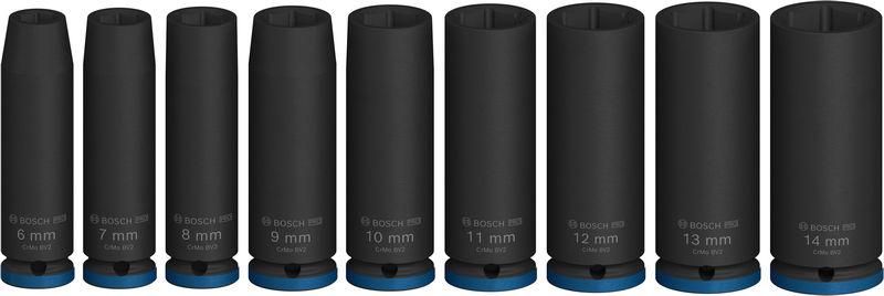 BOSCH PRO Impact Steckschlüsselsatz Set, 1/4", tief, 9-tlg. BOSCH PRO Impact Steckschlüsselsatz Set, 1/4", tief, 9-tlg.