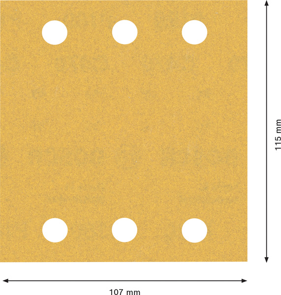 BOSCH EXPERT C470 Schleifblatt, 115x107mm, K180, 6 Löcher, 10-tlg.