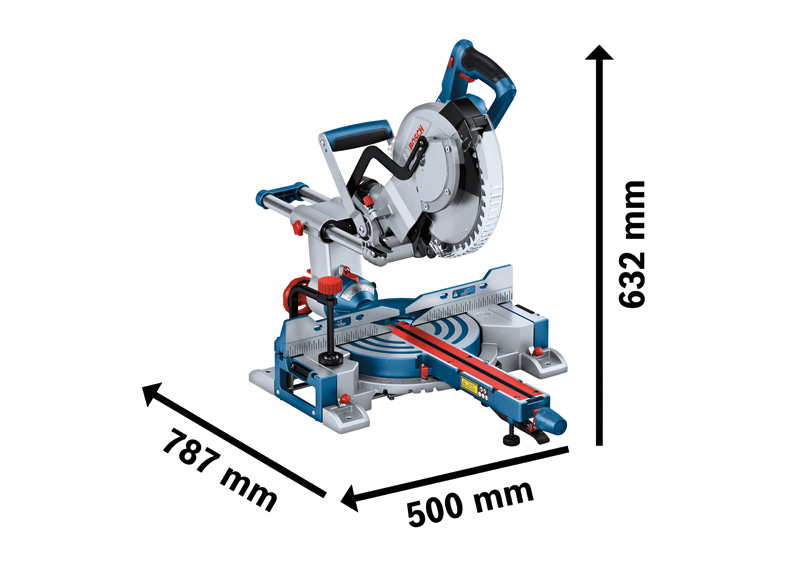 BOSCH Akku-Kapp- und Gehrungssäge BITURBO GCM 18V-254 D