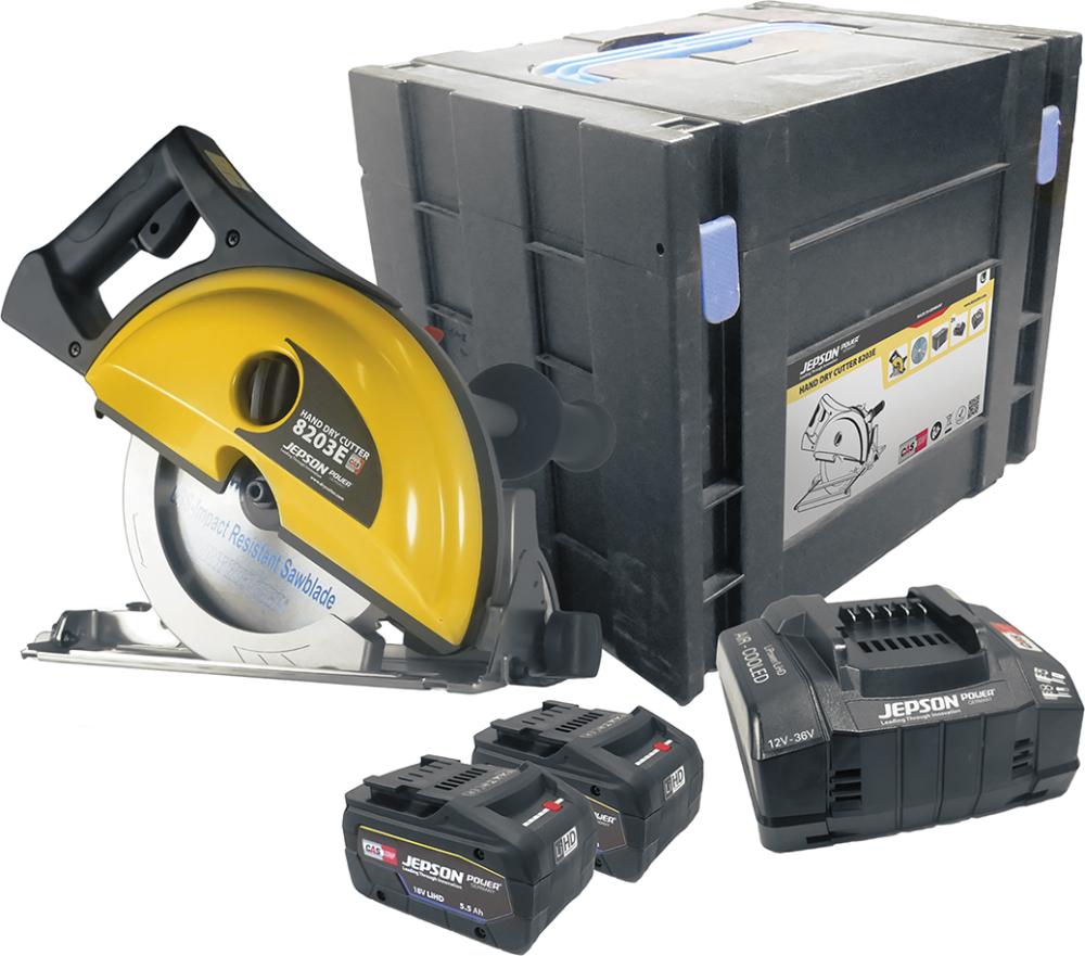 JEPSON POWER Akku-Metallhandkreissäge Hand Dry Cutter 8203E 18V, 5,5Ah, 99Wh D=203mm 48Z Jepson JEPSON POWER Akku-Metallhandkreissäge Hand Dry Cutter 8203E 18V, 5,5Ah, 99Wh D=203mm 48Z Jepson