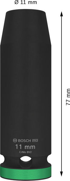 BOSCH PRO Impact Steckschlüsselsatz, 1/2", 11 mm, tief BOSCH PRO Impact Steckschlüsselsatz, 1/2", 11 mm, tief