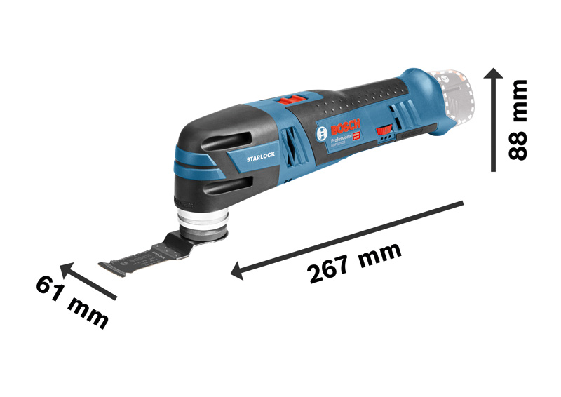 BOSCH Akku-Multi-Cutter GOP 12V-28, 2 x Akku GBA 12V 3.0Ah