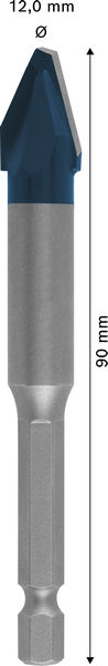 BOSCH EXPERT HEX-9 Hard Ceramic Bohrer, 12 x 90 mm