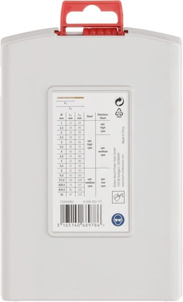 BOSCH PRO Stainless Steel HSS-Co Spiralbohrer-Set, 19-tlg.