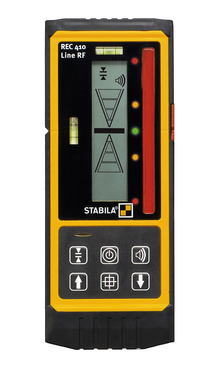 STABILA Empfänger REC 410 Line RF, Receiver für Linienlaser mit roten Laserstrahlen, automatische Feinausrichtung, kompatibel mit STABILA LA 80 L STABILA Empfänger REC 410 Line RF, Receiver für Linienlaser mit roten Laserstrahlen, automatische Feinausrichtung, kompatibel mit STABILA LA 80 L