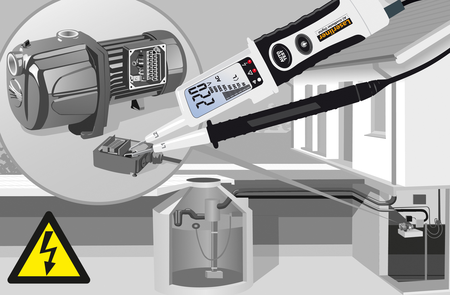 LASERLINER Spannungsprüfer ActiveMaster Digital