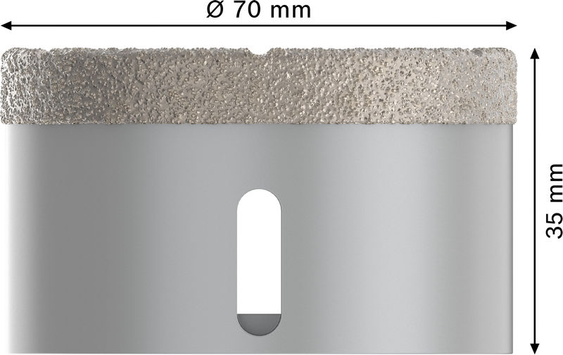 BOSCH PRO Ceramic dry Trockenbohrkrone, 70 x 35 mm, X-Lock