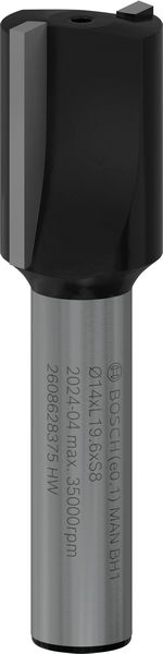 BOSCH PRO Nutfräser, zweischneidig, Ø 14 x L 19,6, Schaft 8 mm