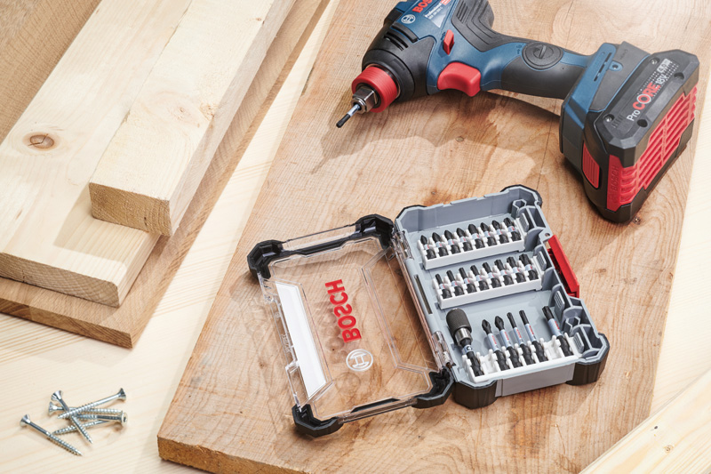BOSCH PRO Impact Schrauberbit mit Doppelklingen und Pick and Click, PZ2, 65 mm, 8-tlg. BOSCH PRO Impact Schrauberbit mit Doppelklingen und Pick and Click, PZ2, 65 mm, 8-tlg.