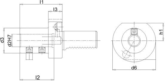 FORTIS Halter VDI für Wechselplattenbohrer E1 30x16mm FORTIS